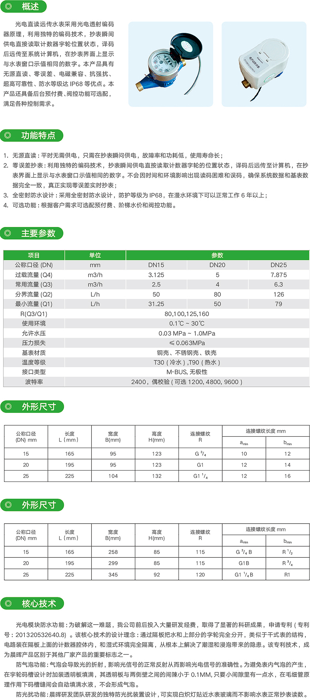 CHYG-K15~25系列远传水表_尊龙凯时-产品及效劳